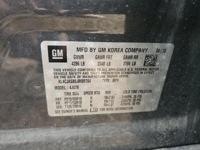 KL4CJASB8JB689784 - 2018 BUICK ENCORE PREFERRED GRAY photo 13