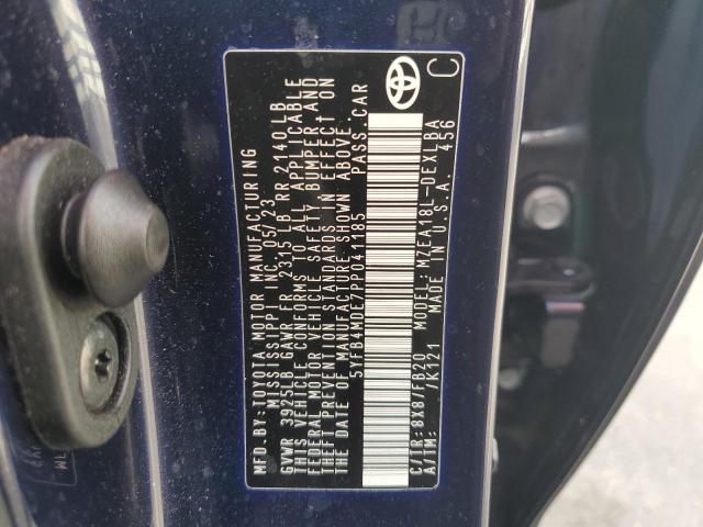 5YFB4MDE7PP041185 - 2023 TOYOTA COROLLA LE 蓝色 照片 12