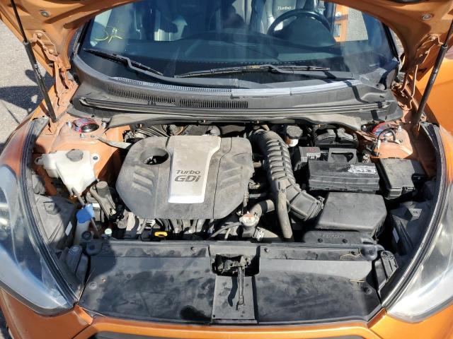 KMHTC6AE2FU221985 - 2015 HYUNDAI VELOSTER TURBO ORANGE photo 11