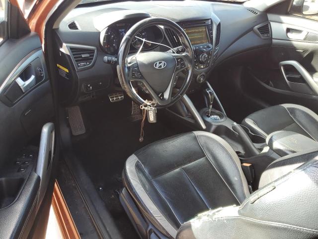 KMHTC6AE2FU221985 - 2015 HYUNDAI VELOSTER TURBO ORANGE photo 8
