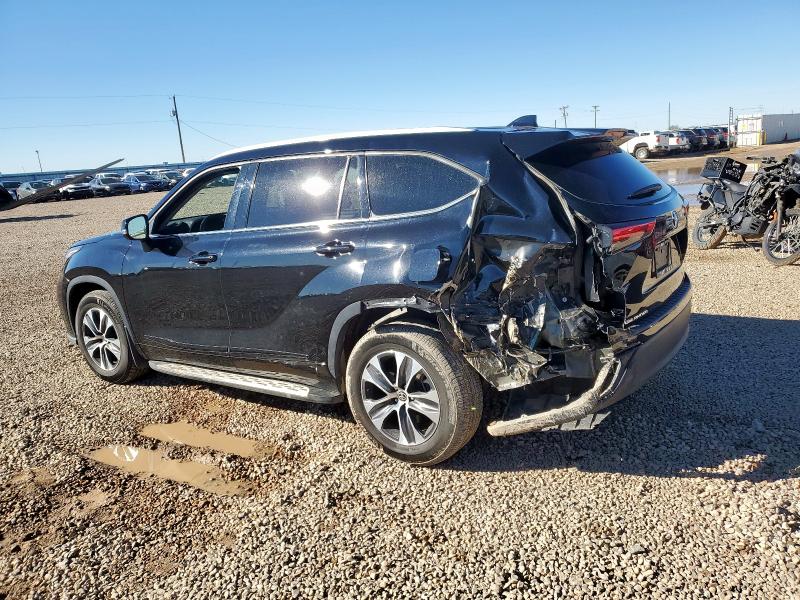 5TDGZRAH1NS140544 - 2022 TOYOTA HIGHLANDER XLE BLACK photo 2