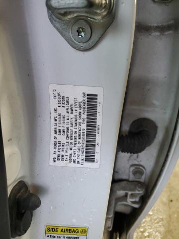 1HGCR2F87DA169610 - 2013 HONDA ACCORD EXL WHITE photo 12