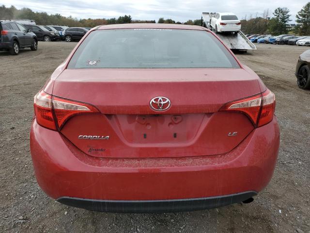 2T1BURHE9HC767669 - 2017 TOYOTA COROLLA L RED photo 6