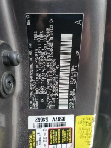 5TDDK3DC9DS067541 - 2013 TOYOTA SIENNA XLE GRAY photo 13