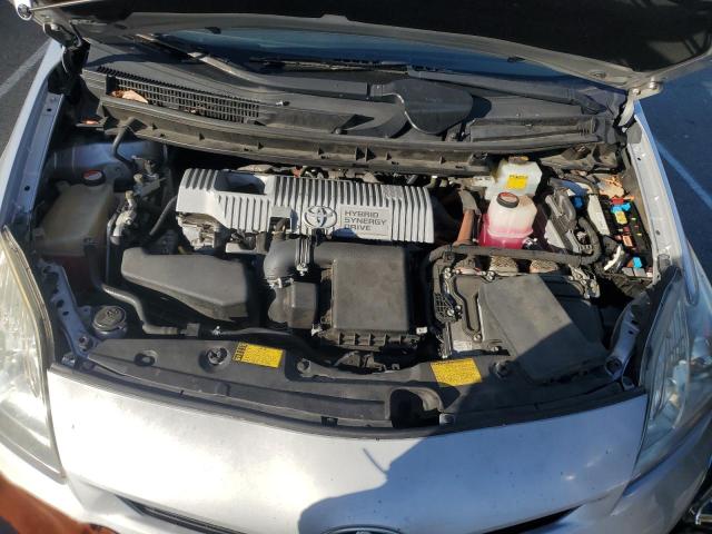 JTDKN3DUXE0380724 - 2014 TOYOTA PRIUS SILVER photo 11