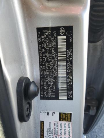 JTDKN3DUXE0380724 - 2014 TOYOTA PRIUS SILVER photo 12