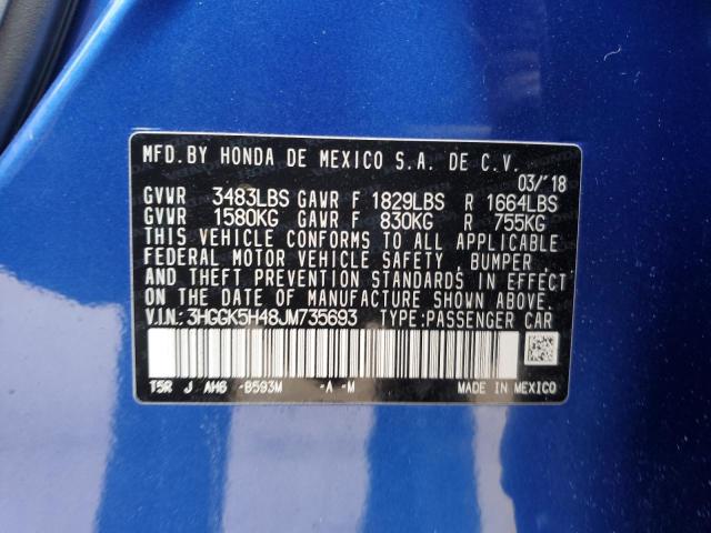 3HGGK5H48JM735693 - 2018 HONDA FIT LX Mavi foto 13