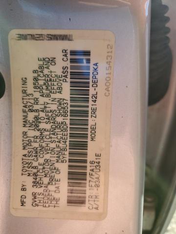 5YFBU4EE9DP166537 - 2013 TOYOTA COROLLA BASE 银色 照片 12