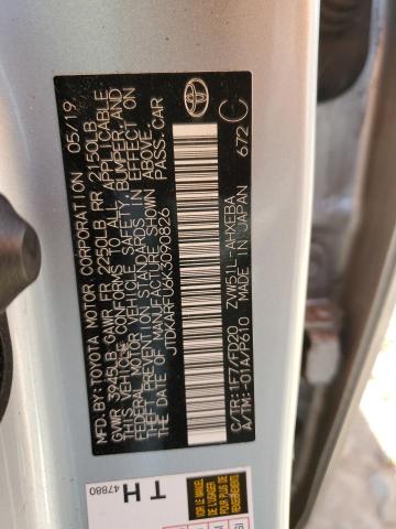 JTDKARFU6K3090826 - 2019 TOYOTA PRIUS SILVER photo 13