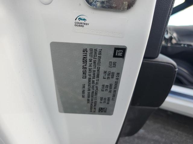 1G1YA2D71J5104173 - 2018 CHEVROLET CORVETTE STINGRAY 1LT WHITE photo 12