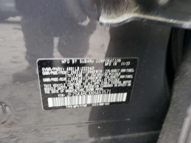 JF2SKABCXRH463571 - 2024 SUBARU FORESTER GRAY photo 14