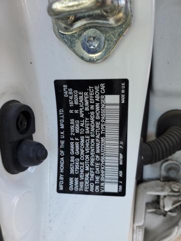 SHHFK7H56JU223285 - 2018 HONDA CIVIC EX WHITE photo 13