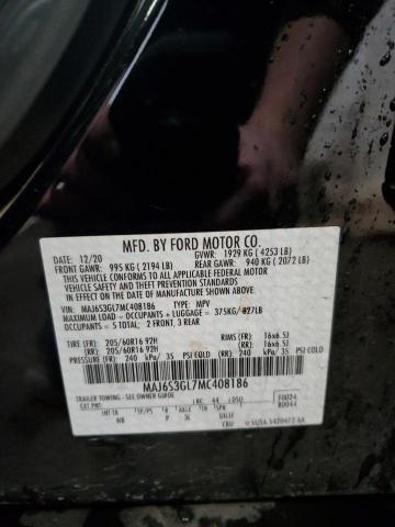 MAJ6S3GL7MC408186 - 2021 FORD ECOSPORT SE Negro foto 14