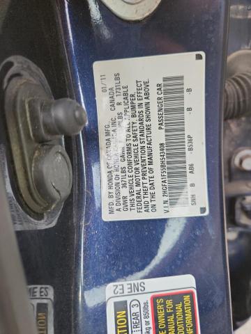 2HGFA1F55BH543408 - 2011 HONDA CIVIC LX 蓝色 照片 12