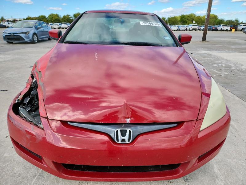 1HGCM82665A003912 - 2005 HONDA ACCORD EX RED photo 5