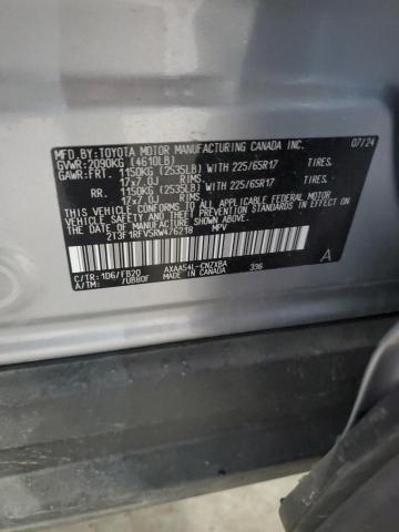 2T3F1RFV5RW476218 - 2024 TOYOTA RAV4 LE 银色 照片 13