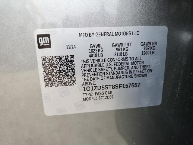 1G1ZD5ST8SF157557 - 2025 CHEVROLET MALIBU LT SILVER photo 13