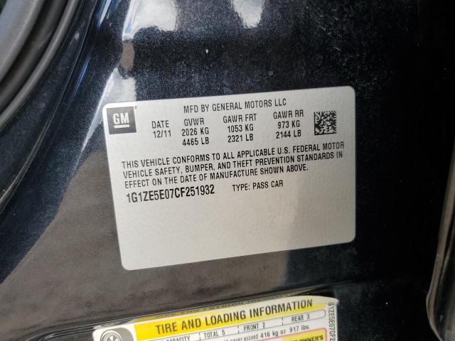 1G1ZE5E07CF251932 - 2012 CHEVROLET MALIBU LTZ BLACK photo 12