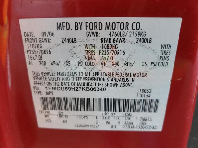 1FMCU59H27KB06340 - 2007 FORD ESCAPE HEV 黑色 照片 12