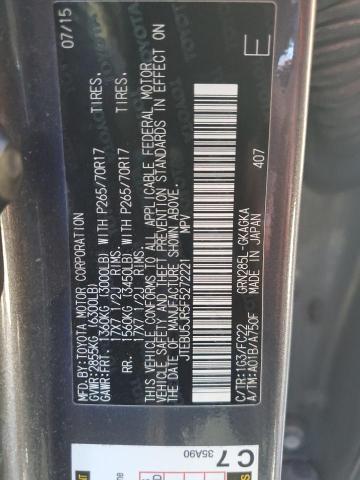 JTEBU5JR5F5272221 - 2015 TOYOTA 4RUNNER SR5/SR5 PREMIUM 石墨色 照片 13