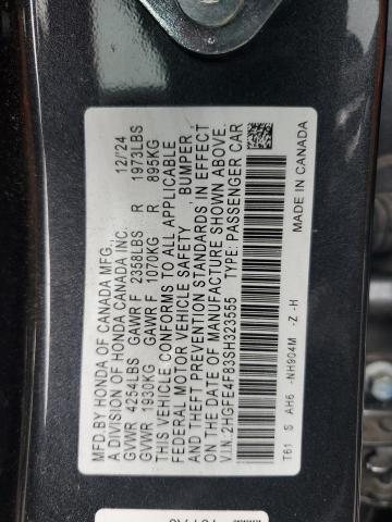 2HGFE4F83SH323555 - 2025 HONDA CIVIC SPORT CHARCOAL photo 12