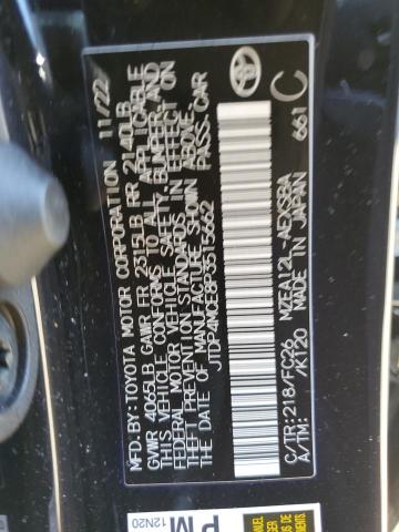 JTDP4MCE8P3515662 - 2023 TOYOTA COROLLA SE Schwarz Foto 12