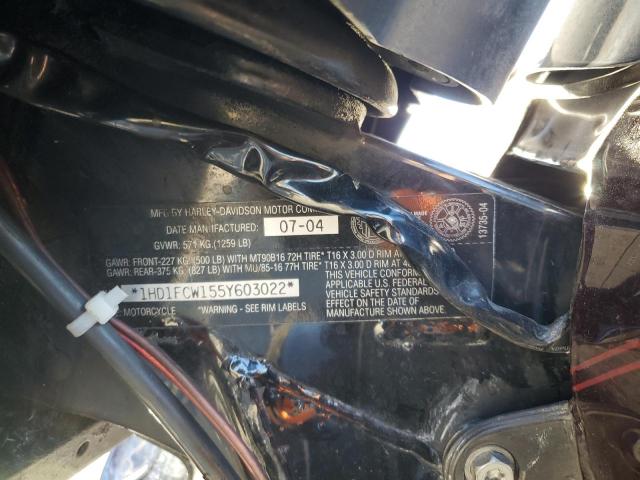 1HD1FCW155Y603022 - 2005 HARLEY-DAVIDSON FLHTCUI ბურგუნდია ფოტო 8