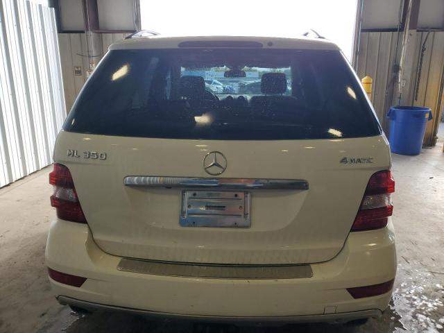 4JGBB8GB2BA669775 - 2011 MERCEDES-BENZ ML 350 4MATIC WHITE photo 6