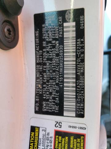 4T1B11HK6KU256930 - 2019 TOYOTA CAMRY L თეთრი ფოტო 13