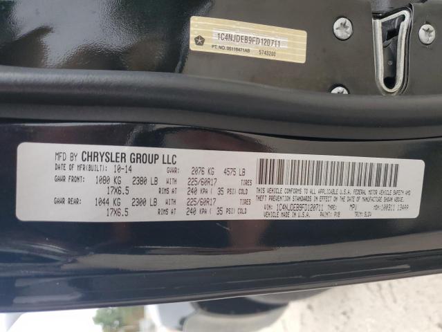 1C4NJDEB9FD120711 - 2015 JEEP COMPASS LATITUDE 黑色 照片 13