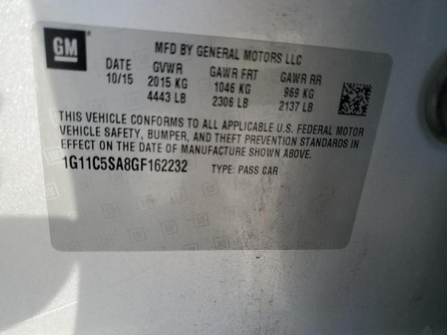 1G11C5SA8GF162232 - 2016 CHEVROLET MALIBU LIM LT 银色 照片 12