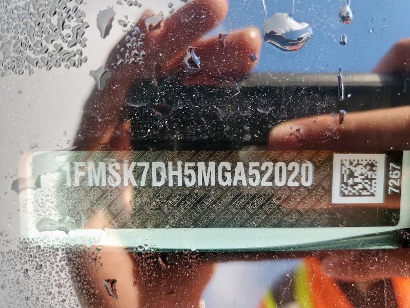 1FMSK7DH5MGA52020 - 2021 FORD EXPLORER XLT თეთრი ფოტო 13