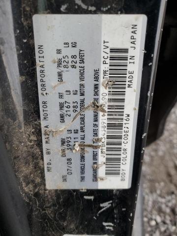 JM1BK343891196690 - 2009 MAZDA 3 S შავი ფოტო 12