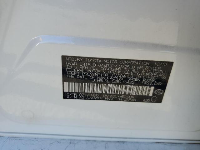 JTHBL5EF5D5115422 - 2013 LEXUS LS 460 თეთრი ფოტო 12