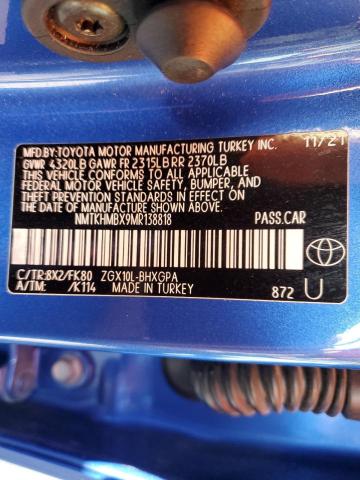 NMTKHMBX9MR138818 - 2021 TOYOTA C-HR XLE 蓝色 照片 14