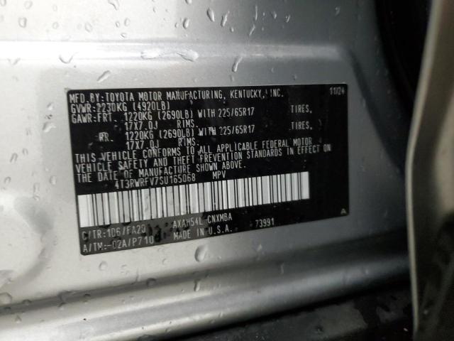 4T3RWRFV7SU165068 - 2025 TOYOTA RAV4 XLE 银色 照片 14