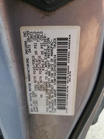 5TBRT3413YS016634 - 2000 TOYOTA TUNDRA ACCESS CAB Gümüş foto 12