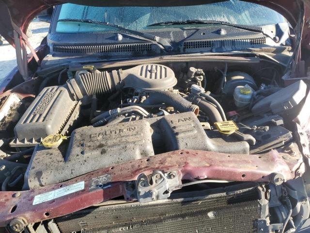 1B7GL22X9YS632989 - 2000 DODGE DAKOTA MAROON photo 11