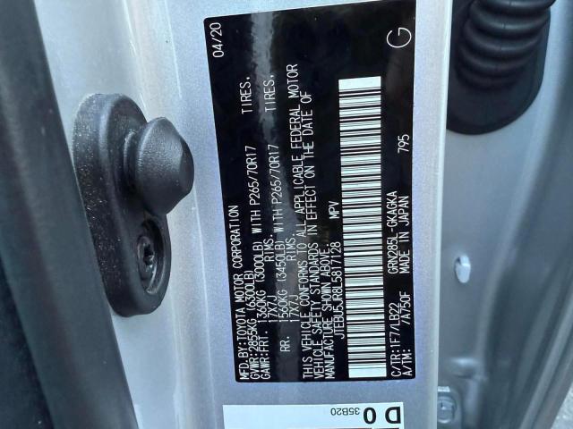 JTEBU5JR8L5817128 - 2020 TOYOTA 4RUNNER SR5/SR5 PREMIUM 灰色 照片 10