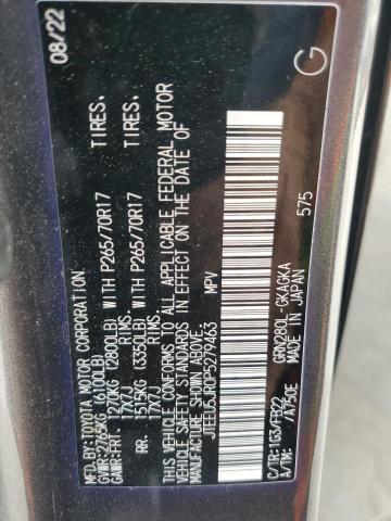 JTEEU5JR0P5279463 - 2023 TOYOTA 4RUNNER SR5 石墨色 照片 13