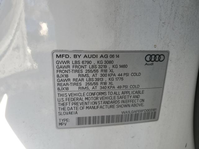 WA1LGAFE6FD003191 - 2015 AUDI Q7 PREMIUM PLUS Beyaz fotoğraf 13
