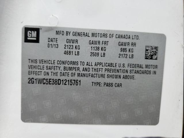 2G1WC5E38D1215761 - 2013 CHEVROLET IMPALA LTZ Білий фото 13