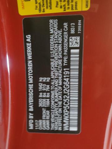 WMWXP5C52J2G64191 - 2018 MINI COOPER Rot Foto 12