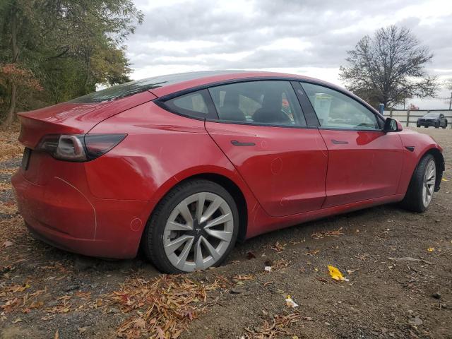 5YJ3E1EA5NF291173 - 2022 TESLA MODEL 3 RED photo 3
