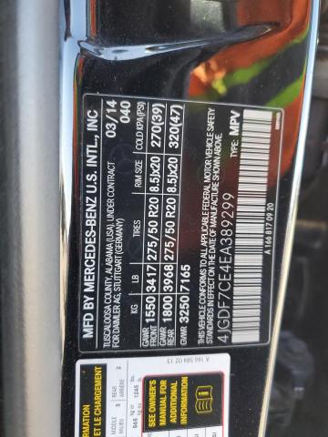 4JGDF7CE4EA389299 - 2014 MERCEDES-BENZ GL 450 4MATIC BLACK photo 13