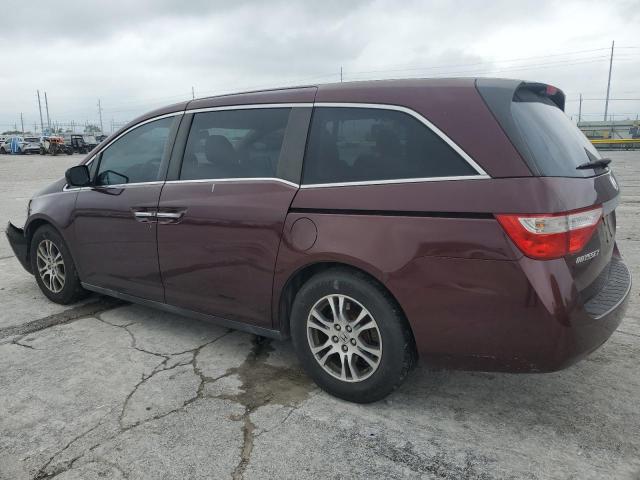 5FNRL5H64DB067129 - 2013 HONDA ODYSSEY EXL MAROON photo 2