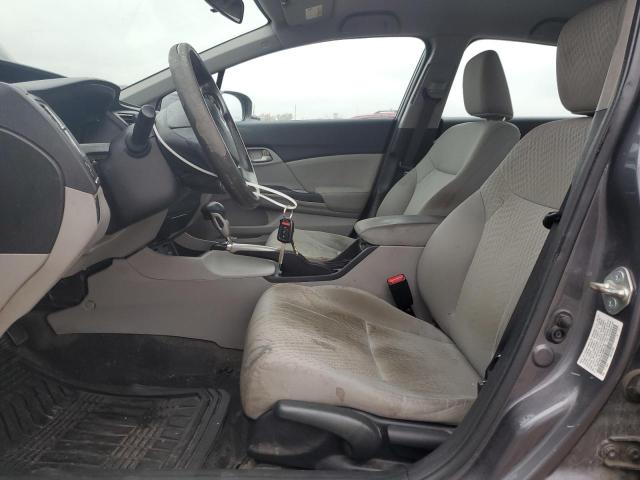 19XFB2F5XFE065120 - 2015 HONDA CIVIC LX GRAY photo 7