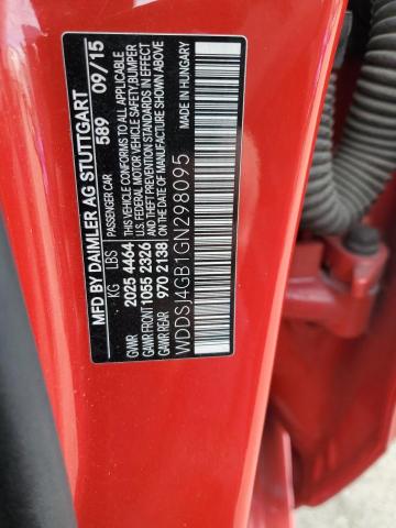 WDDSJ4GB1GN298095 - 2016 MERCEDES-BENZ CLA 250 4MATIC RED photo 13