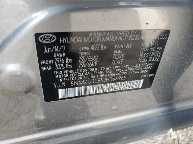 5NMZU3LB5JH066989 - 2018 HYUNDAI SANTA FE S GRAY photo 13