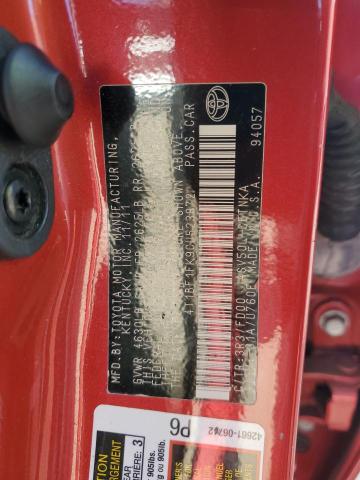 4T1BF1FK9CU523872 - 2012 TOYOTA CAMRY BASE წითელი ფოტო 13